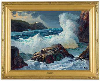 FREDERICK JUDD WAUGH (1861-1940) Monhegan Surf.